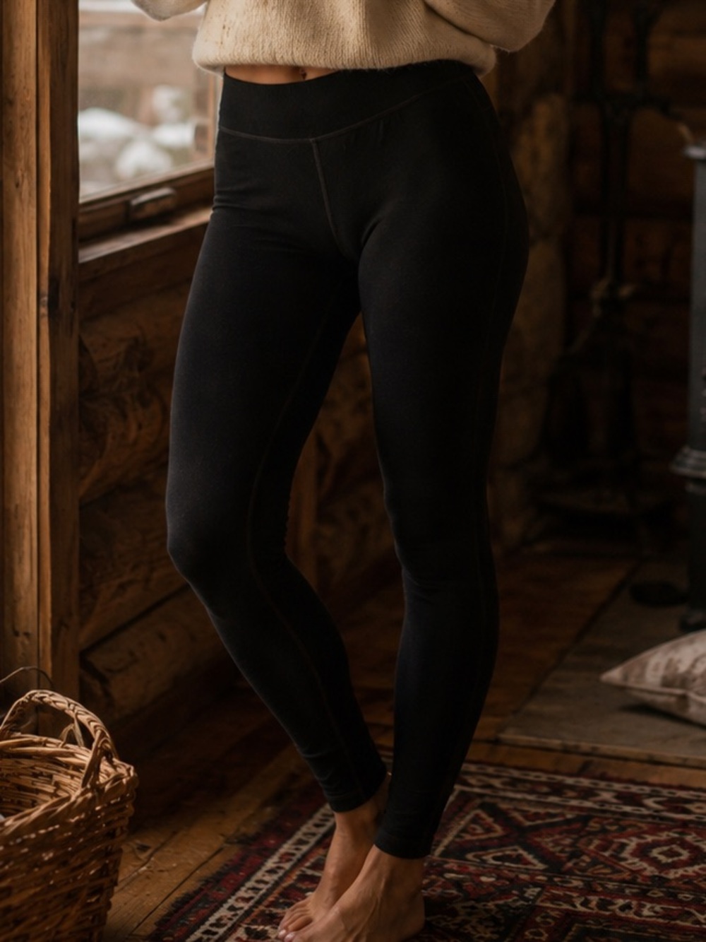 Smartwool All Season Base Layer Merino Wool Black Women's Thermal Leggings